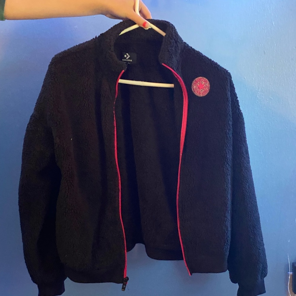 converse fleece jacket